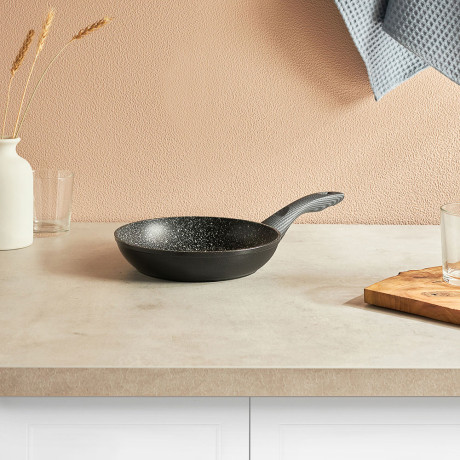 SATOSHI Карбон Сковорода литая d20см, антипригарное покрытие Мрамор, индукция