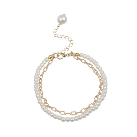 Браслет 15,5см, медь, стекло, 2 цвета, БЖ25-19