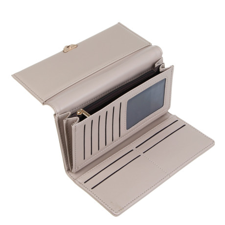 ЮL Зефира Кошелек для карт и купюр, ПУ,  19х9,5х2,5см, беж, МП-7