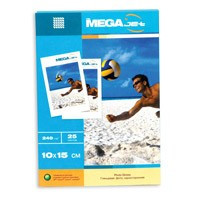 Бумага для полноцв.струй.печ. MEGAJET (10х15,240г,PHOTO,глянц.,25л/пач) Герм. 77386