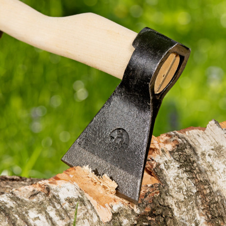 Топор кованный, в сборе, 1340/1700 г, деревянное топорище, 500 мм, А2