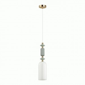 ODEON LIGHT 4861/1A CLASSIC ODL_EX21 зол/разноцв/керам/стекл св-к подвесной E14 1x40W 2045x108 CANDY