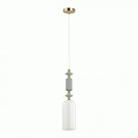 ODEON LIGHT 4861/1A CLASSIC ODL_EX21 зол/разноцв/керам/стекл св-к подвесной E14 1x40W 2045x108 CANDY