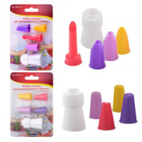 Декоратор д/крема с 5 насадками 2 дизайна (кратность 3!!!) пластик VL8-172 Мультидом