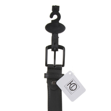 ЮL Ремень мужской, ПУ, металл, 120/130х3см, черный, РМ24-02