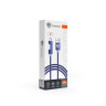 BY Кабель для зарядки Flow iP, 1м, Быстрая зарядка 2.4А, 12W, тканевый, фиолетовый
