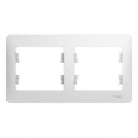 Systeme Electric GLOSSA рамка СУ 2 мест. бел. (горизонт.) GSL000102 (30!)