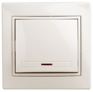 ЭРА Intro Plano выкл. СУ 1 кл. инд. 10А, 250В,сл.кость, 1-102-02, Б0053730