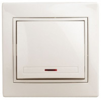 ЭРА Intro Plano выкл. СУ 1 кл. инд. 10А, 250В,сл.кость, 1-102-02, Б0053730