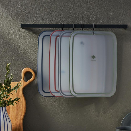 SATOSHI Ривьера Набор досок разделочных гибких 4шт, 28х21см, фрукты\овощи\рыба\мясо, пластик