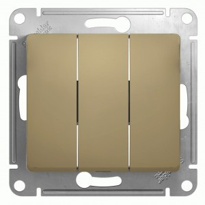 Systeme Electric GLOSSA мех. выкл. СУ 3 кл. титан (пл.осн.) GSL000431 (10!)