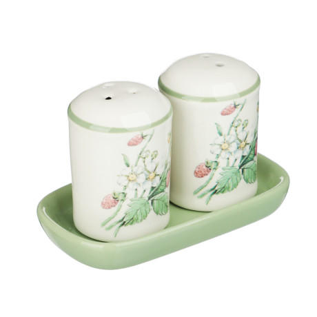 MILLIMI Земляника Набор для соли и перца на подставке, 11,5х6,5х7см, керамика