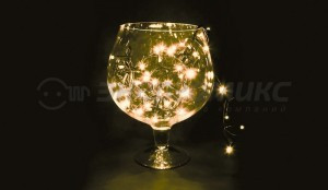 Гирлянда-нить ул. "Твинкл Лайт" 20м, черн.кауч, 240LED, динамика т-белый без б/п 303-326 Neon Night