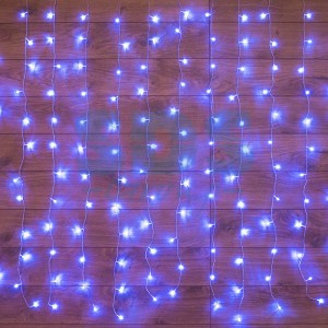 Гирлянда-занавес Св/д дождь 300LED син. 2,5x2м/15нит., 8реж. IP20, 16W 235-053 Neon Night