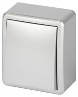 ЭРА Эксперт выкл. ОУ 1 кл. 10А,250В алюминий 11-1201-03 63014