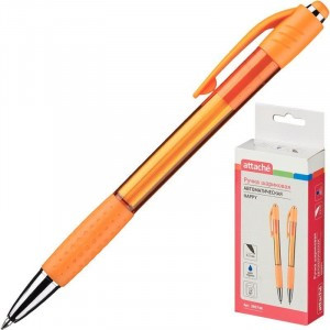 Ручка шарик. Attache Happy,оранжевый корпус,цвет чернил-синий 389746