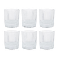 MILLIMI Набор стаканов 6 шт, 300 мл, стекло, рифленый