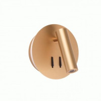 ODEON LIGHT 3913/9WL ODL20 243 зол/мет Настен.св-к накл. ламп.д/чтен/выкл LED 9W 3000K BEAM 140x140