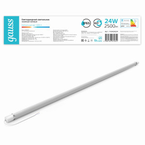 Gauss св-к св/д линейный 24W(2500lm) 4000К 4K IP65 1203x29x29 COMPACT матовый 143424224