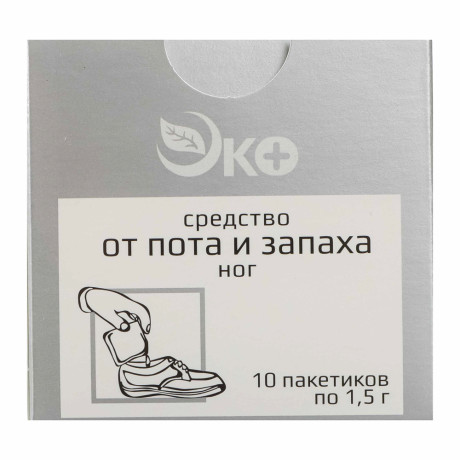 Средство для ног от пота и запаха, 10 пакетиков х1,5г