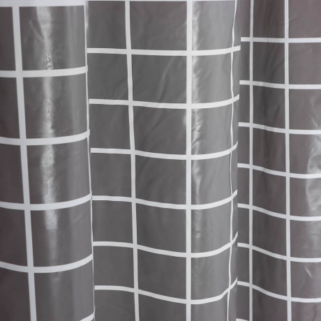 Шторка для ванной тм VETTA Квадро, ПЕВА 60г/м2, 180x200см, серый цвет