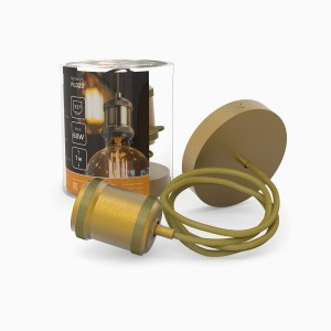 Gauss св-к подвесной E27  Decor PL022 бронзовый E27 1м 110x110x100