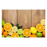Доска разделочная &quot;Цитрусовый микс&quot; подстав.под горячее, 18*28см, стекло VL48-70 Мультидом