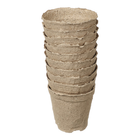 Горшки торфяные круглые с улучшенным дном 105*100 мм (уп.10 шт)