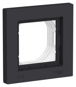 Systeme Electric AtlasAquaDesign рамка СУ 1 мест. карбон IP44 ATN441001 (10!)