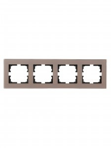 Lezard VESNA рамка акрил СУ 4 мест., гориз., кофейная матовая 742-M6780-149
