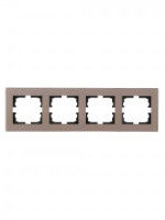Lezard VESNA рамка акрил СУ 4 мест., гориз., кофейная матовая 742-M6780-149