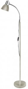 Camelion KD-359F C026 св-к св/д напольный торшер 40W E27 1400x195x125 металл, тауп/серебро