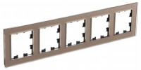 Systeme Electric AtlasDesign Nature рамка СУ 5 мест. стекло шампань ATN320505