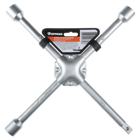 ЕРМАК Ключ баллонный крестовой, 17-19-21мм, 14", усиленный, сатин, SJ012P