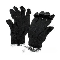 Перчатки х/б без ПВХ черные 10 класс 3 нити 30 грамм x10