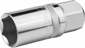 Торц головка KRAFTOOL "INDUSTRIE QUALITAT", свечная с магнит, Cr-V, FLANK, хромосатинир zu27813-21