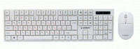 Комплект клавиатура+мышь беспров Gembird KBS-6000-W 104кл+4кн, 12Fn, 1600 DPI, 2.4 ГГц, белый
