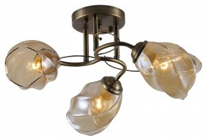Rivoli люстра Bruna 9130-303 3хE27 40W античная бронза, тонированный 480х480х220 54736