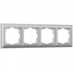 Werkel рамка СУ 4 мест. Fiore (серебрян.) (WL14-Frame-04 a038848)W0042206 a051032