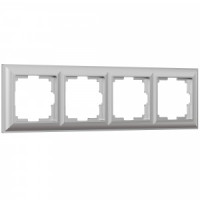Werkel рамка СУ 4 мест. Fiore (серебрян.) (WL14-Frame-04 a038848)W0042206 a051032