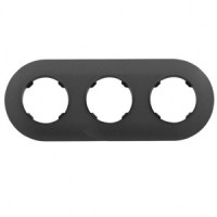 Bylectrica РЕТРО ПРОВАНС круг рамка 3 мест.,  (ЮЛИГ.735212.501 черный графит)