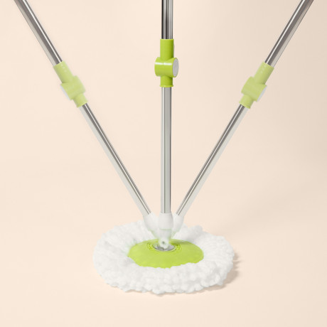 VETTA Набор МОП: ведро 14 л, с колес., швабра, доп.насадка, принцип отж. "Юла", метал.отжим, пластик