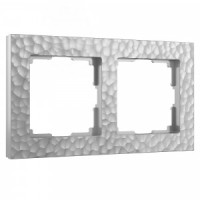 Werkel рамка СУ 2 мест. Hammer (серебряный) W0022406 a052516