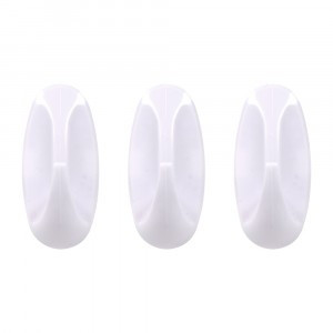 Набор крючков на клеевой основе 5,5x2,5см белый (3 шт) MARMITON