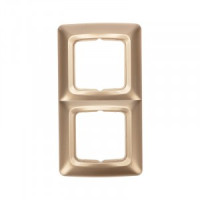KRANZ DEA Рамка 2 мест. (горизонт.) Золотой Металлик KR-78-0316