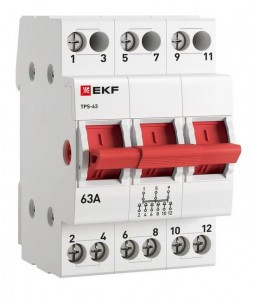 EKF PROxima переключатель трехпозиционный (рубильник) 3P 63А AC TPS363