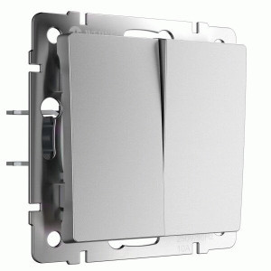 Werkel мех. выкл. СУ 2 кл. 10A (серебряный матовый) a064030