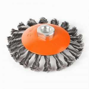 PATRIOT Щетка EDGE byтарельчатая 115ммХМ14 витая проволока, 813010010