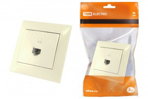 TDM Лама роз. СУ 1 мест. компьютерная RJ45 сл. кость (10!) SQ1815-0116