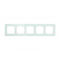 Smartbuy Нептун Рамка 5-местная стекло бежевая  (SBE-05i-Glass-FR-5)